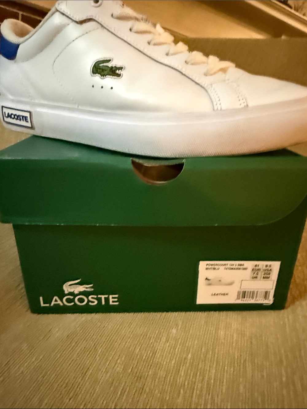 Lacoste men's white leather sneaker